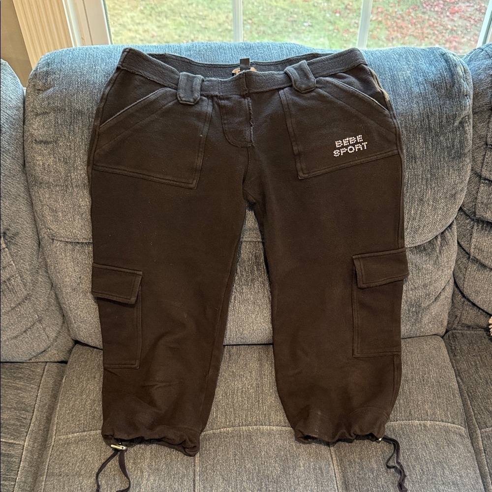 Bebe Sport Black Cargo Pants
